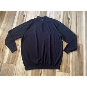 ROCHESTER Black Cotton /Cashmere Men’s Sweater  XLT